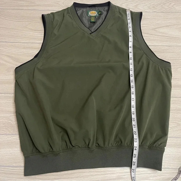 Cabela’s Outdoor Gear Dark Green Golfing Pullover Windbreaker Vest Men’s Size L - Picture 8 of 9